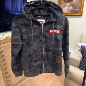 Vixxon Women's Grey on Grey Camo Hoodie